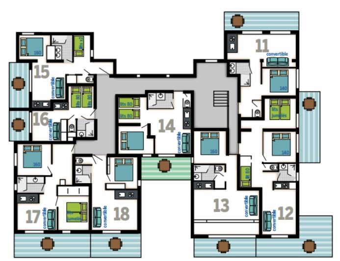 Plan de la résidence - étage